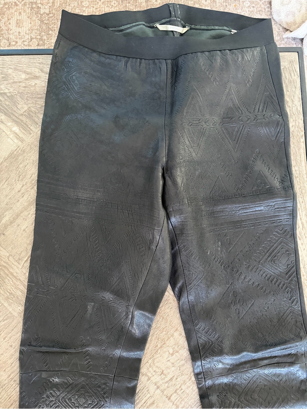 Twelfth Street by Cynthia Vincent Embossed Leather Leggings - Picture 7 of 11
